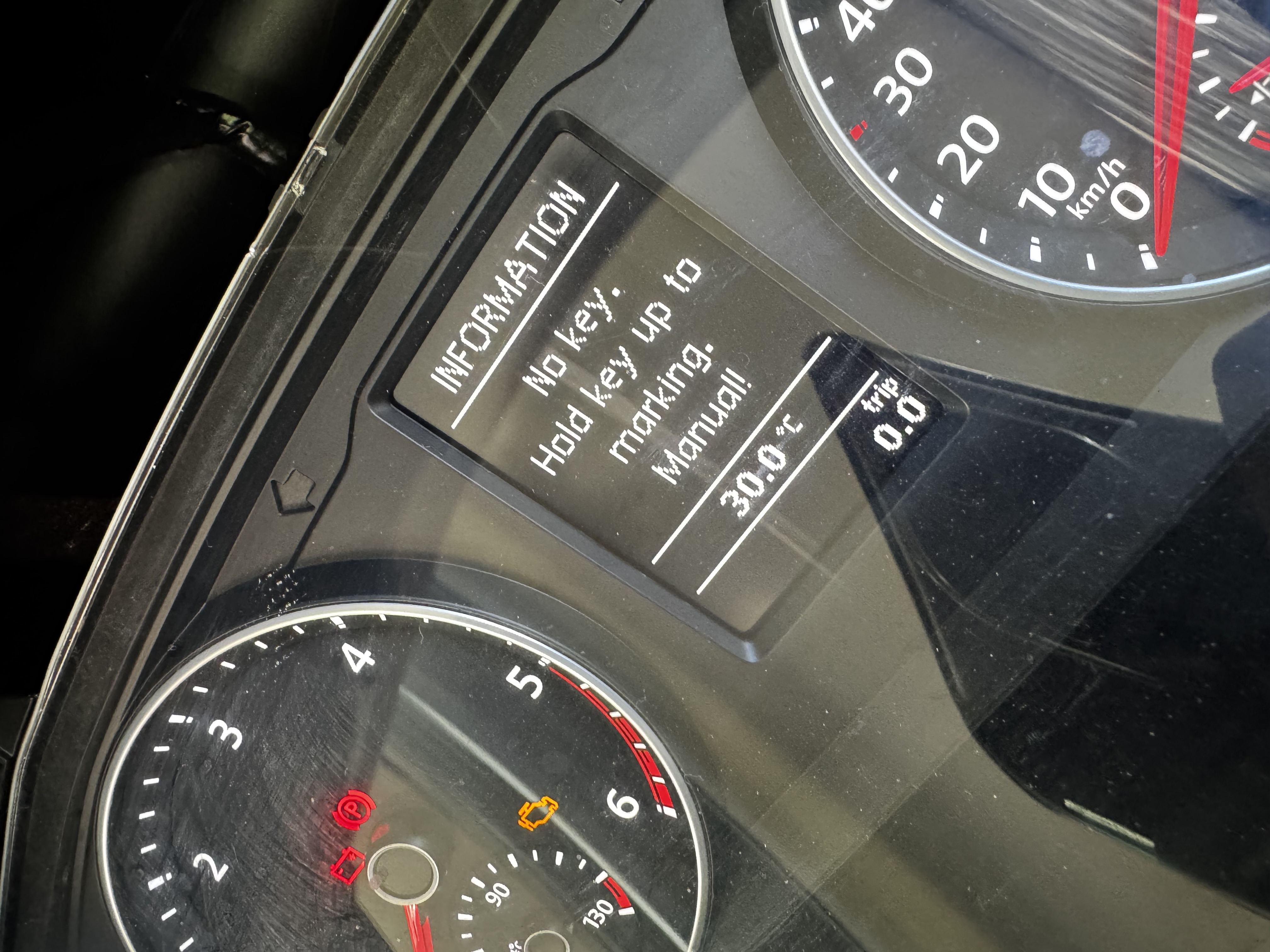 Volkswagen key not detected warning on dashboard Gold Coast
